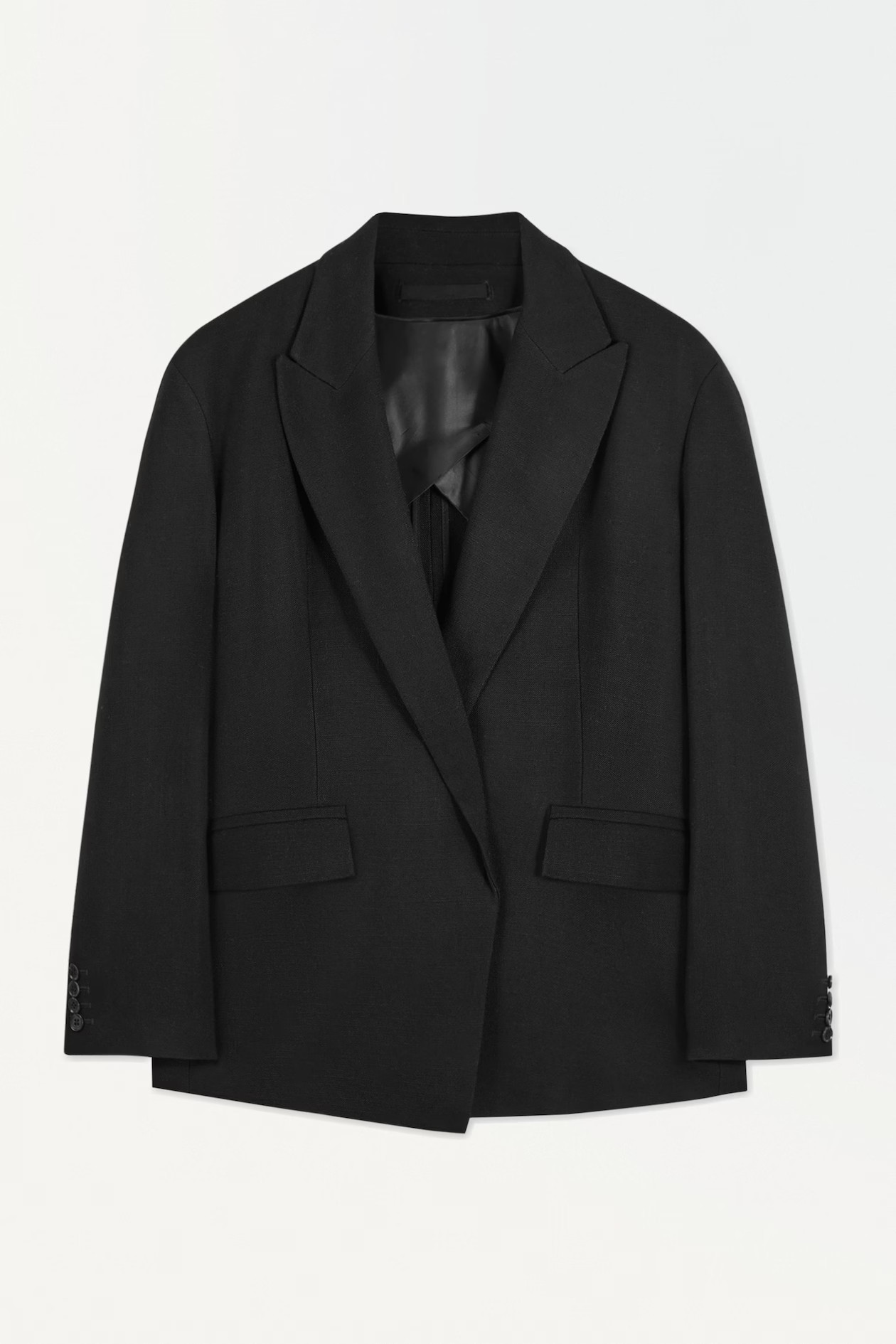 THE PEAK-LAPEL BLAZER - BLACK | COS UK