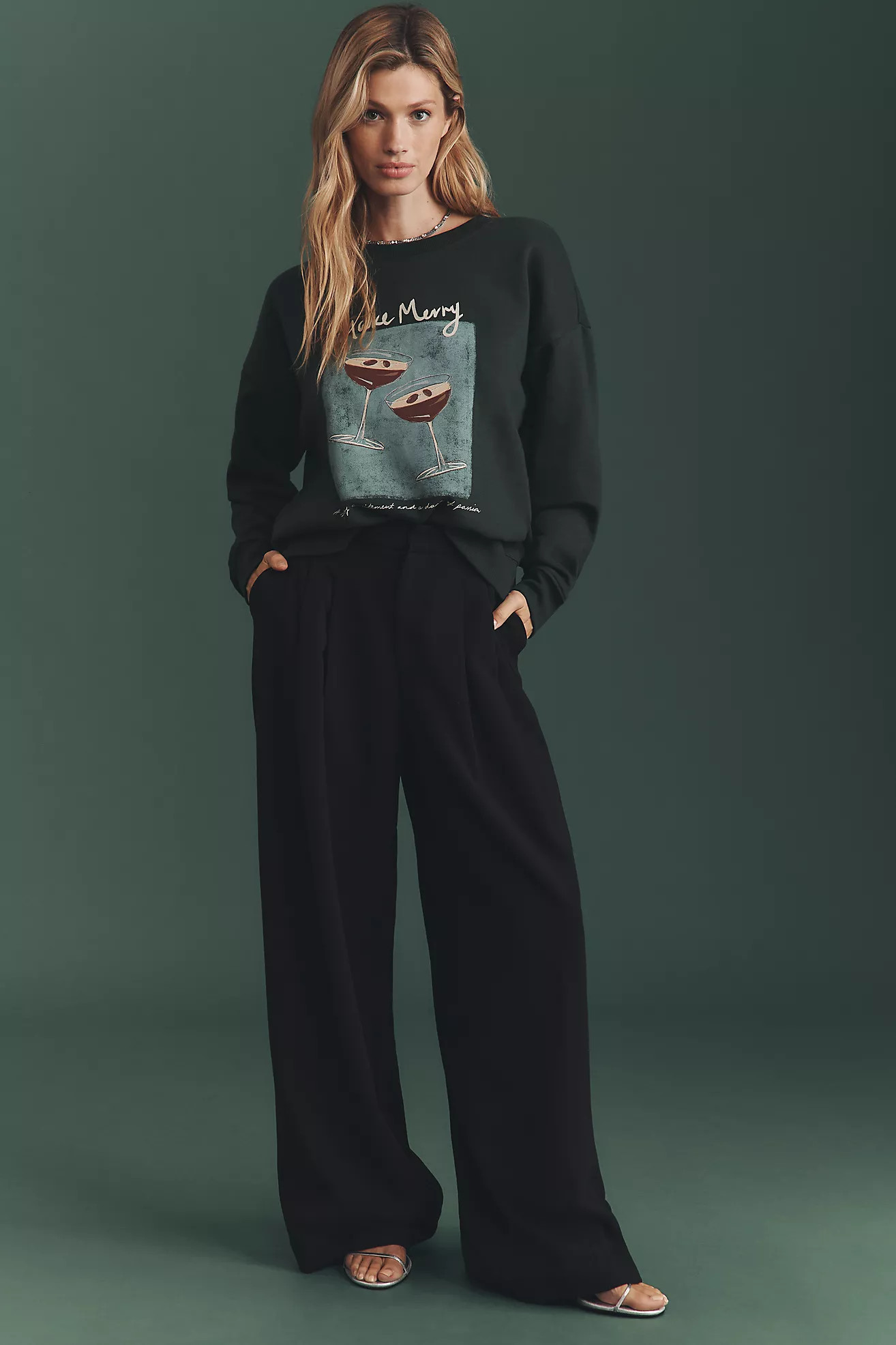 Maeve x Natalia Bagniewska Cocktail Sweatshirt | Anthropologie (US)
