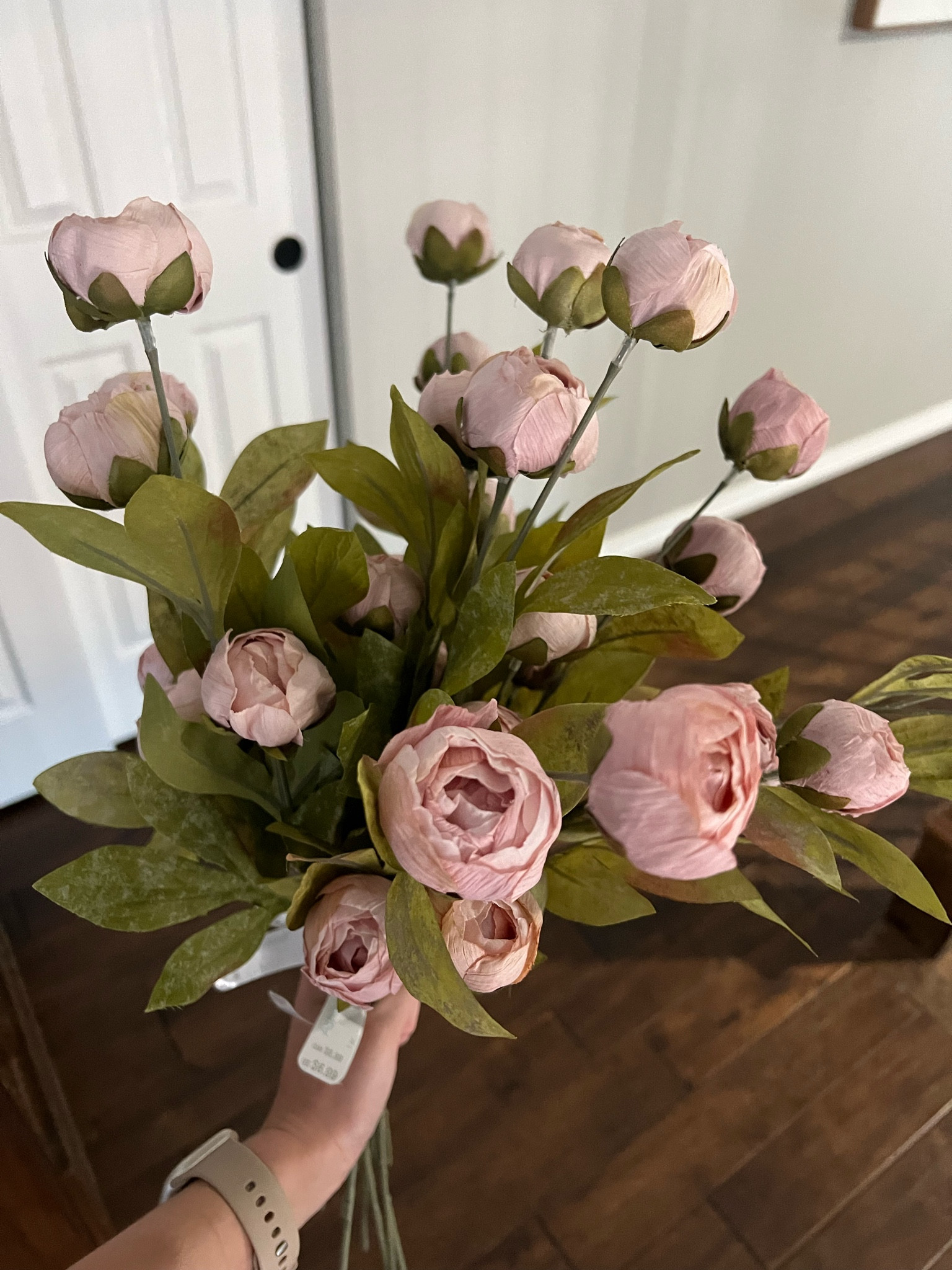 Gorgeous, fake peonies from Michael’s. The description does say tan, but there is super light, muted pink.

#LTKhome #LTKsalealert #LTKSeasonal