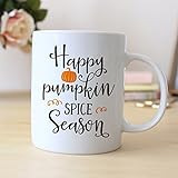 Happy Pumpkin Spice Season Coffee Mug, Spice Season Mug, Halloween Mug, Funny Coffee Mug, Birthday G | Amazon (US)