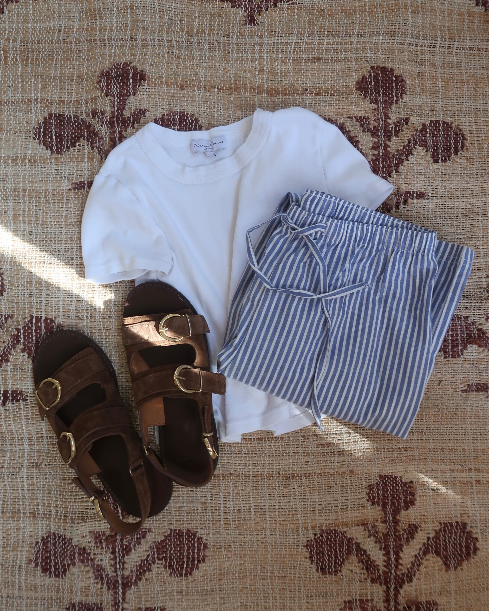 Striped poplin pj pants and white tee 

Summer outfits
Summer sandals
Striped pants
White tee 

#LTKFindsUnder50 #LTKSummerEdit #LTKFindsUnder100