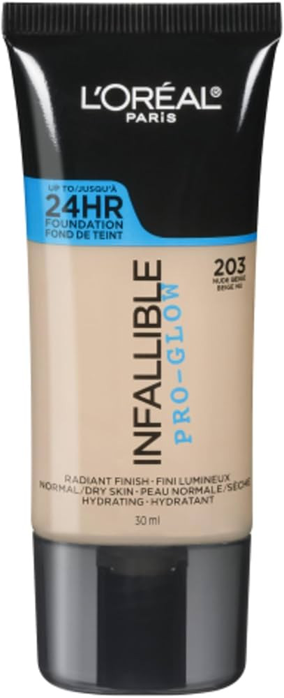 L'Oreal Paris Makeup Infallible Up to 24HR Pro-Glow Foundation, Nude Beige, 1 fl oz. | Amazon (US)