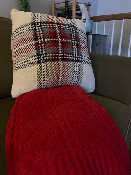 Holiday cozy corner pillow blanket plaid 

#LTKSeasonal #LTKHoliday #LTKhome