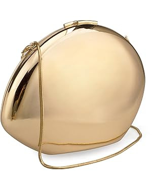 YYW Evening Clutch Purse for Women Metal Reflective Shoulder Bag Unique Handbag for Wedding Party... | Amazon (US)