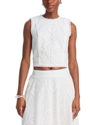 Eyelet Sleeveless Top - Exclusive | Bloomingdale's (US)