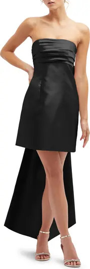 Oversize Bow Back Strapless Minidress | Nordstrom