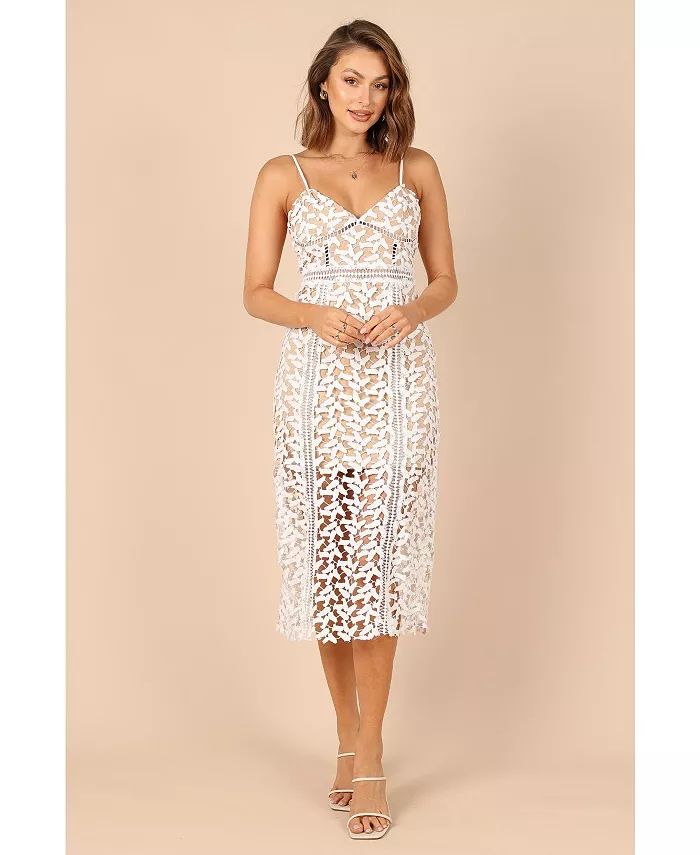 Womens Franque Midi Lace Dress | Macys (US)