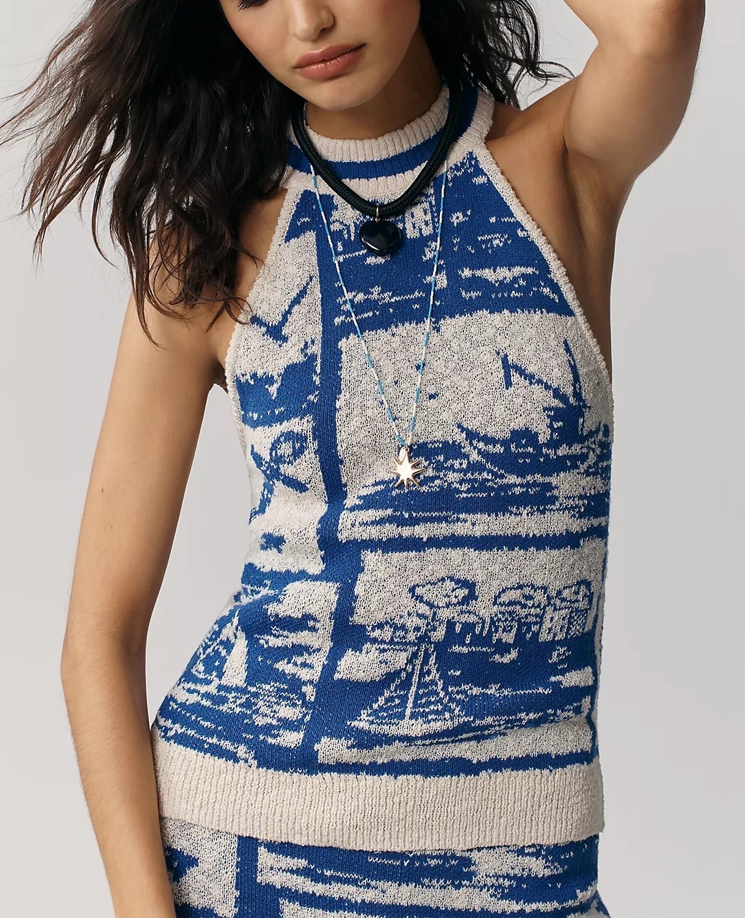 Nautical halter tank sweater from Anthropologie 

#LTKSeasonal #LTKdayinmylife #LTKOver40