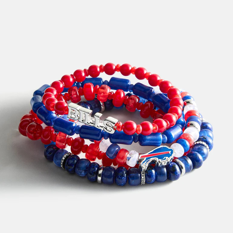 NFL Beaded Bracelet Set - Buffalo Bills | BaubleBar