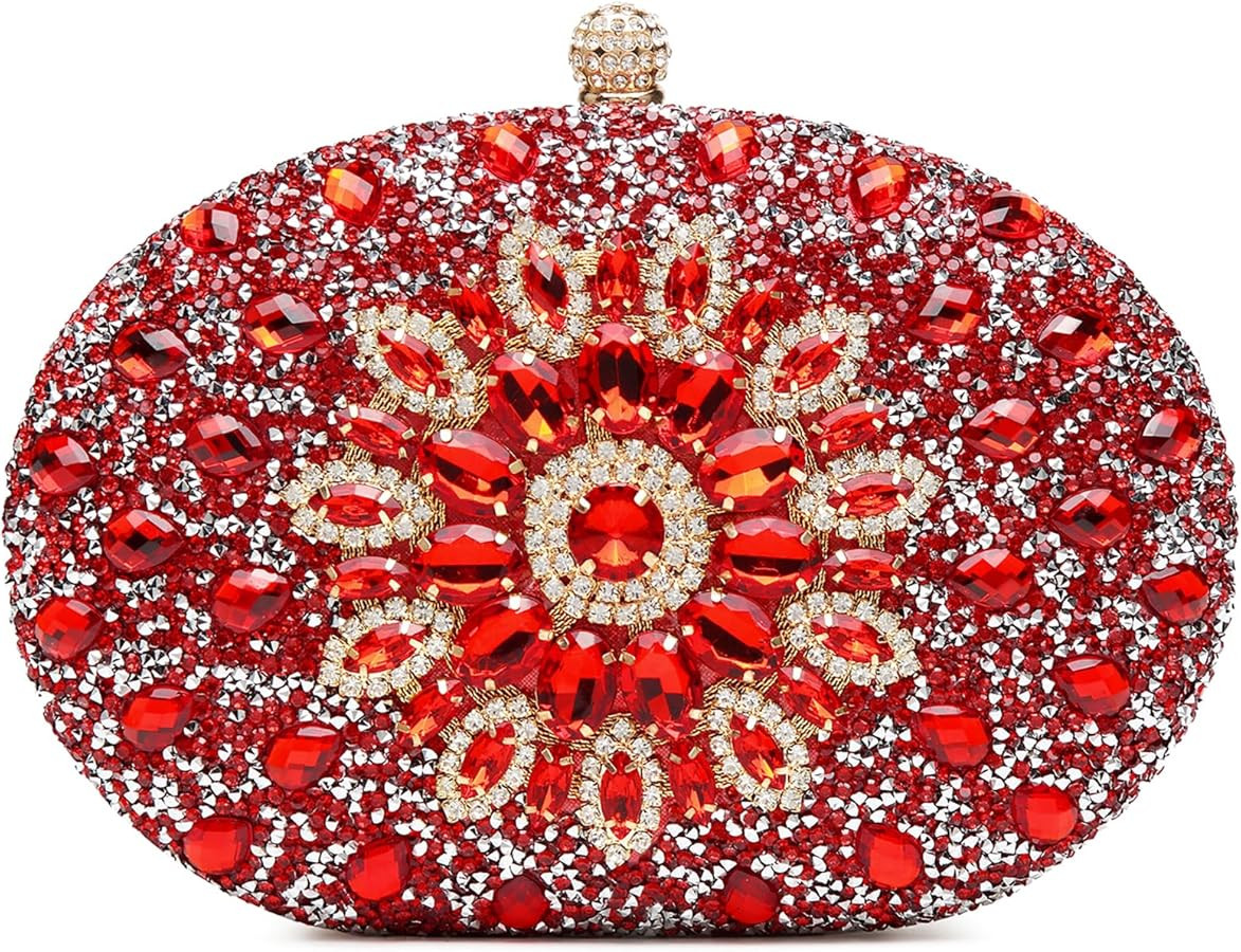 Women's Evening Bags Sparkly Rhinestone Clutch Purses Luxury Handbags | Amazon (US)