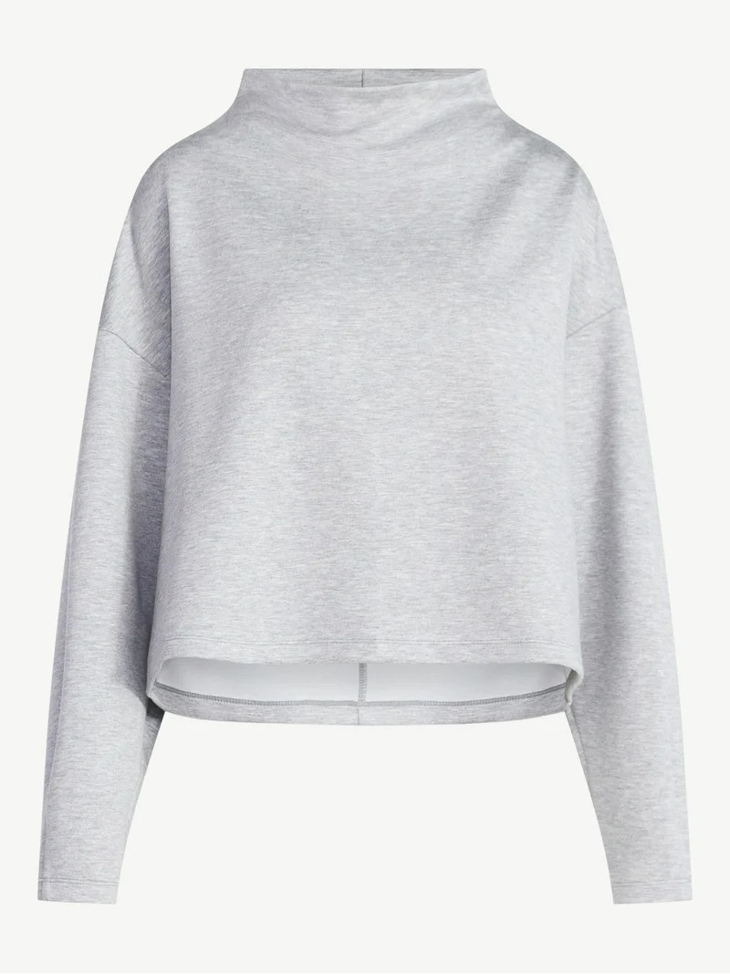 Scoop Women's New Scubaknit Zip Neck Top, Sizes XS-XXL | Walmart (US)