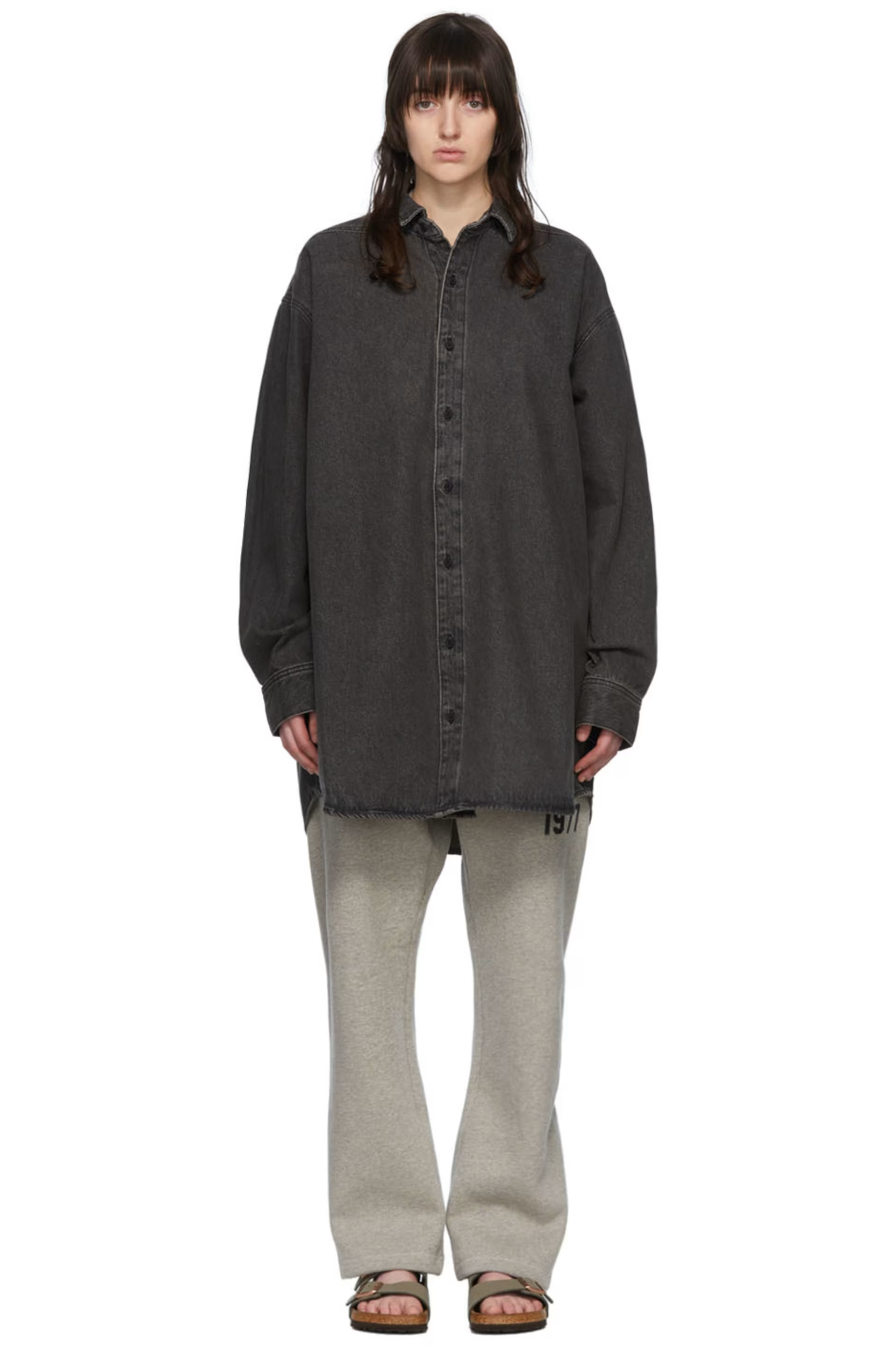 Black Denim Shirt | SSENSE