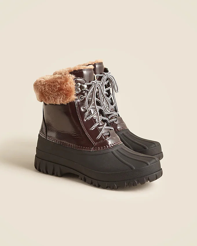Perfect Winter boots in leather and sherpa | J. Crew US