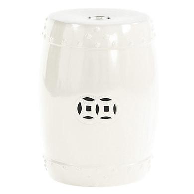 Classic Garden Stool with Pierced Ceramic Details & Indoor/Outdoor Versatility | Ballard Designs, Inc.