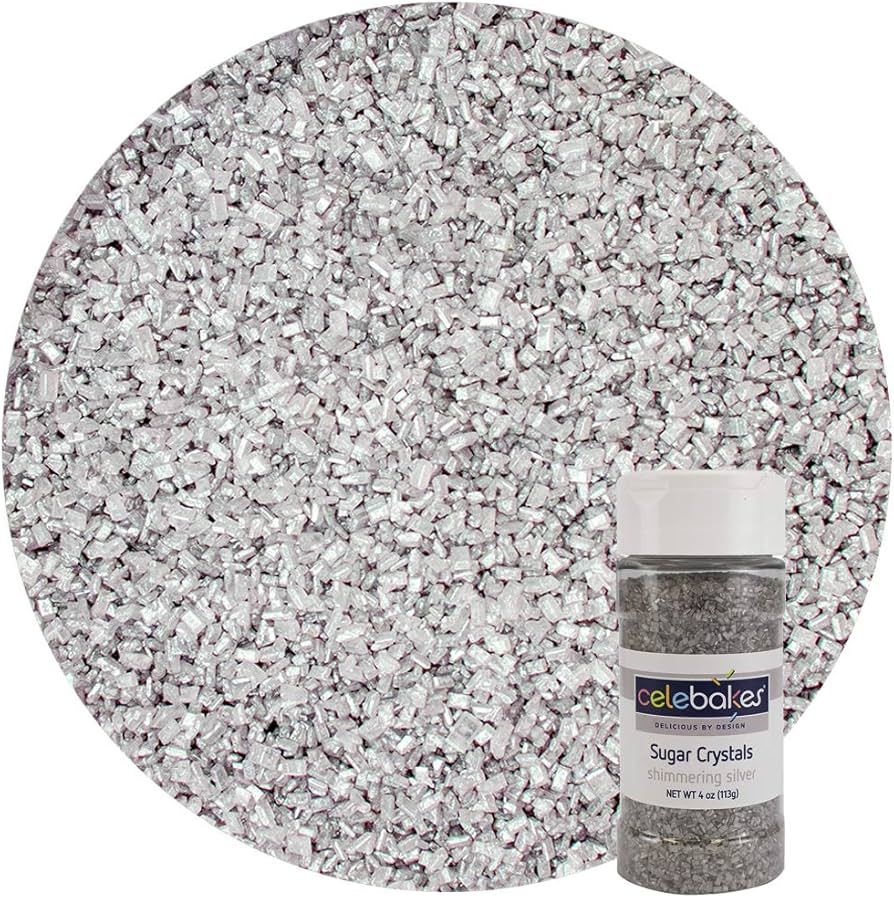 Celebakes by CK Products Shimmering Silver Sugar Crystals, 4 oz. | Amazon (US)