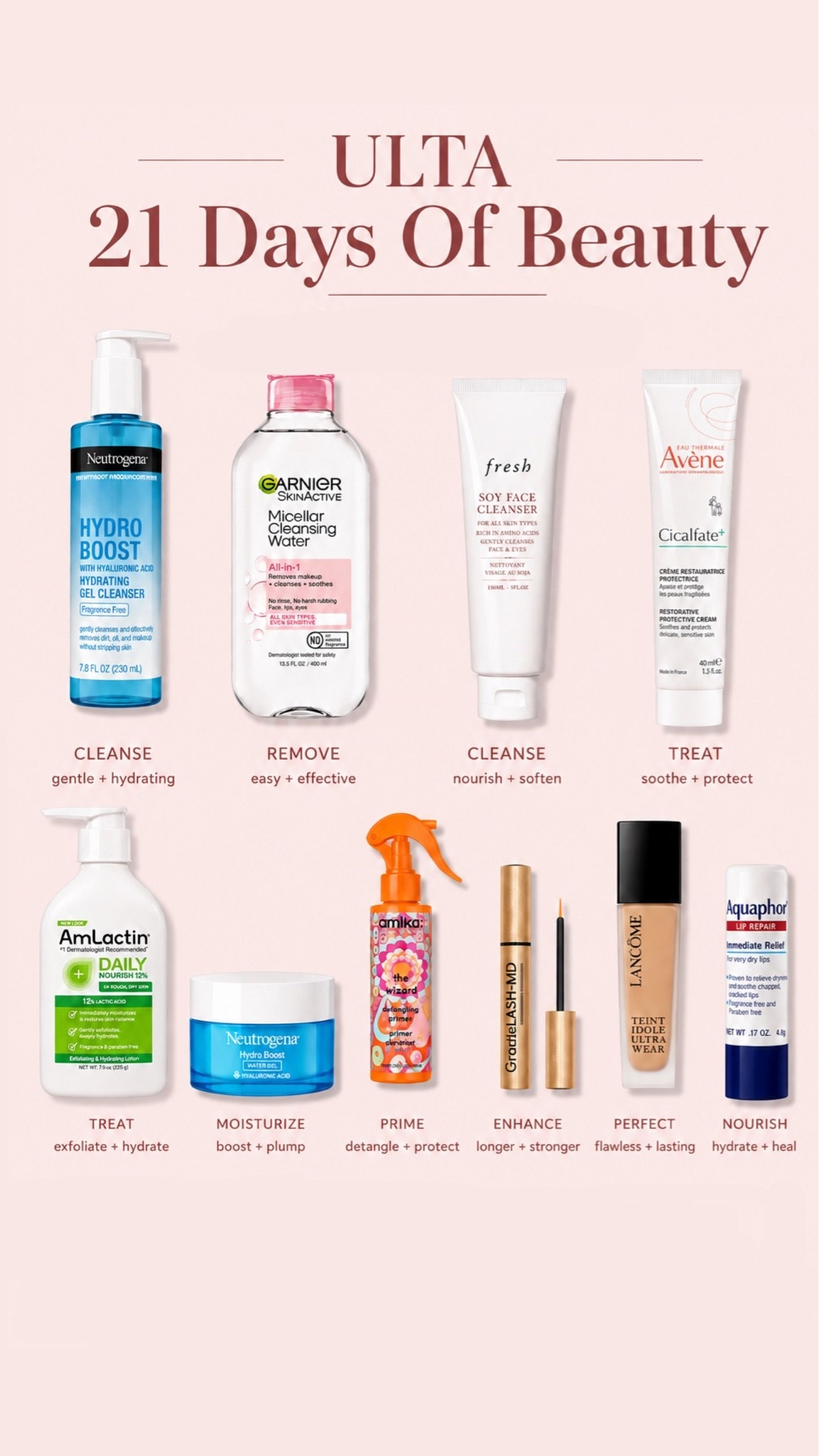 Ulta 21 says of beauty sale.50% off select items and BOGO 40% skin/bodycare
•Amlactin-dry crepey skin. This is your solution. True miracle worker
•Avene Cicalfate- I use this after apply tretinoin
•Hydroboost Cleanser- used for years, even takes off eye makeup
•Hydroboost Gel-great for teens!

#LTKSaleAlert #LTKBeauty #LTKOver40
