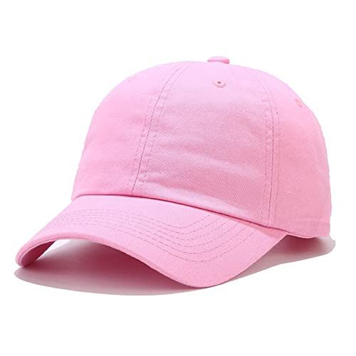 NPJY Men Women Baseball Cap Golf Dad Hat Adjustable Original Classic Low Profile Cotton Hat Unconstructed Plain Cap Pink | Amazon (US)