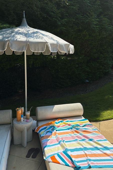 Umbrella pool outdoor furniture home backyard 