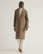 100% Merino Wool Shawl Collar Long Coat | Quince