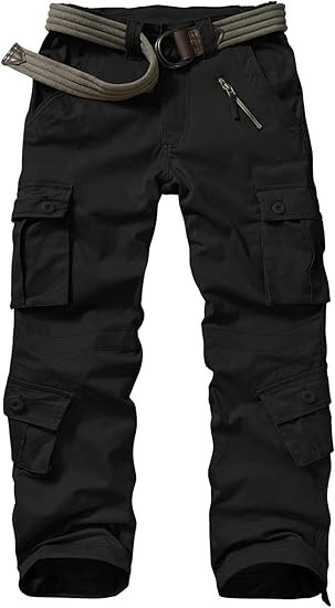 Raroauf Women's Causal Cotton Cargo Pants Military Combat Workwear Capri Pants with 8 Pockets | Amazon (US)