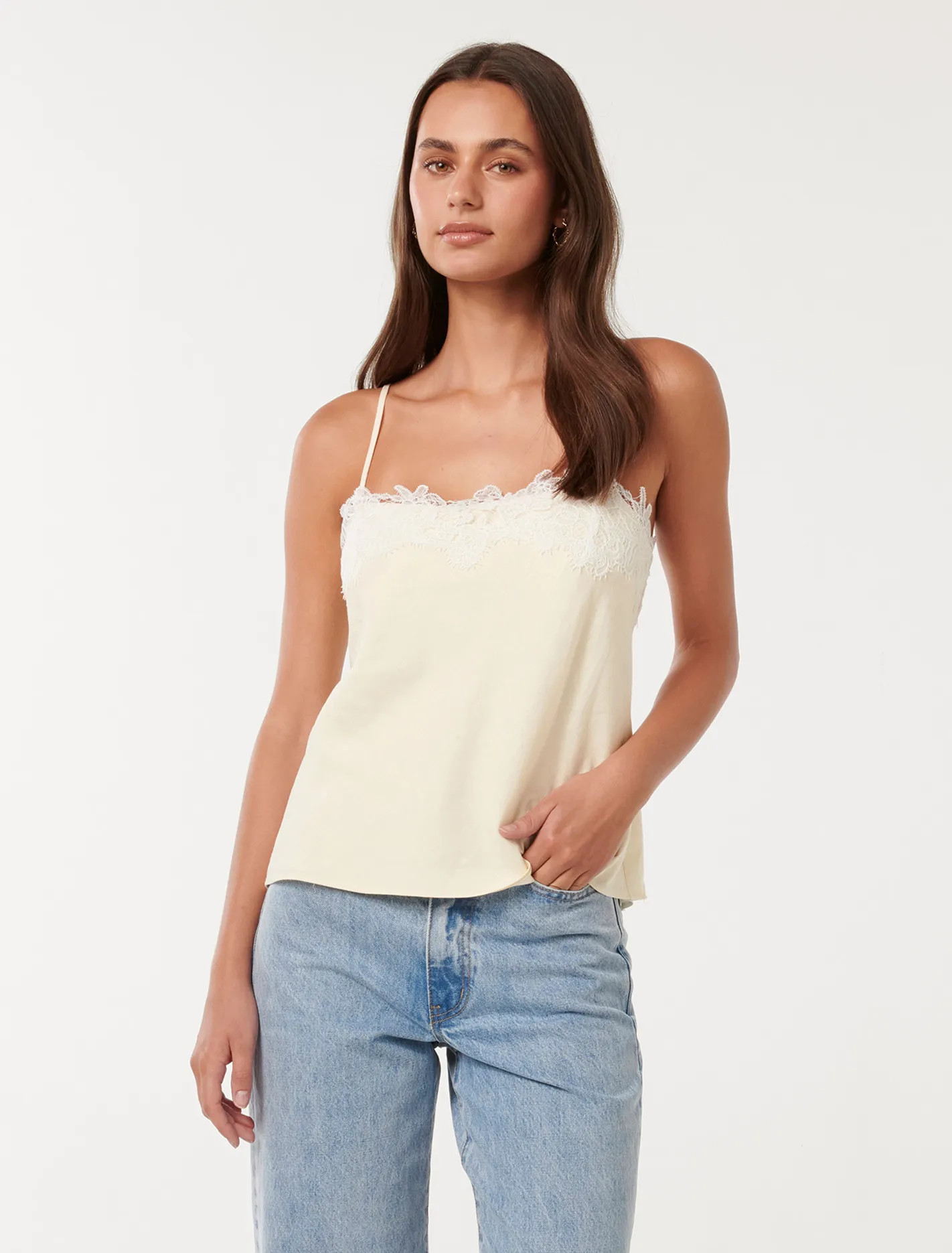 Lani Lace Trim Cami | Forever New (AU)