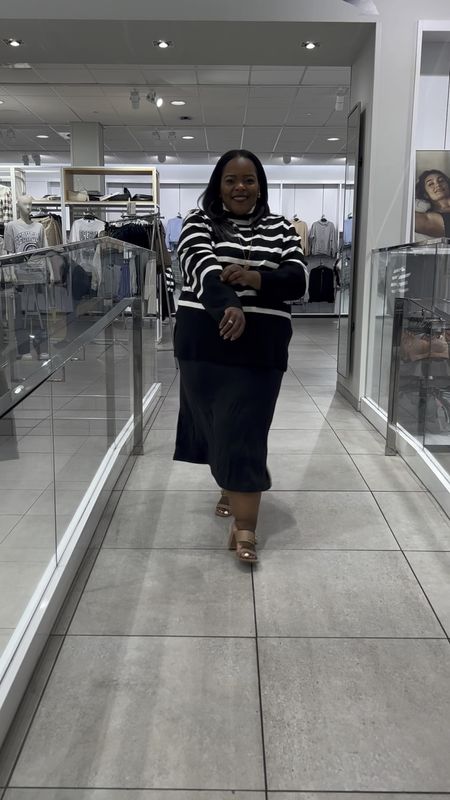 Add to cart 🛒 Wearing size large in sweater and xl in skirt from H&M! 

Midsize / Fall looks / Fall outfits / Looks under $50 / workwear / stripes 

#LTKstyletip #LTKmidsize #LTKfindsunder50