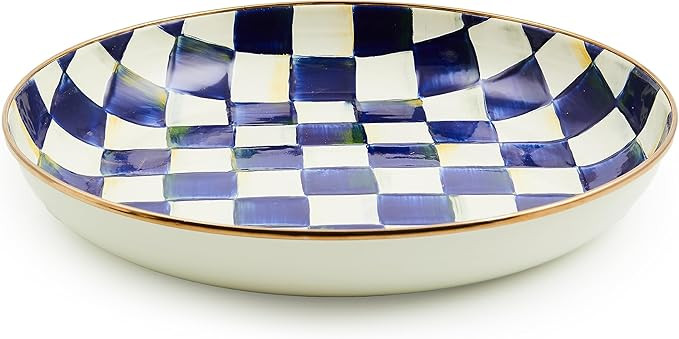MACKENZIE-CHILDS Enamel Abundant Bowl, Decorative or Serving Bowl, 13-Cup Capacity, Blue-and-Whit... | Amazon (US)