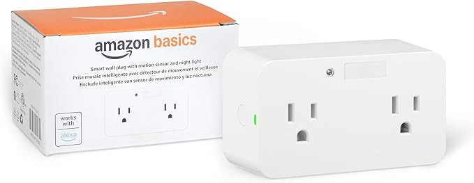 Amazon Basics Dual Smart Plug with Motion Sensor and Night Light, Works with Alexa Only, 2.4 GHz ... | Amazon (US)