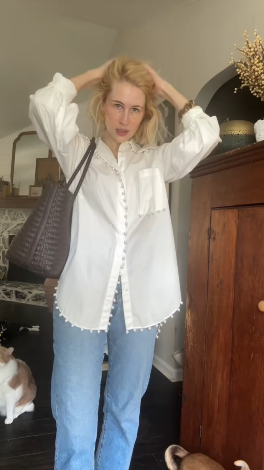 Rainy day outfit for the win. Shirt is old anthro but I linked some more buttons downs with fun & unexpected elements + anything you would need for the DIY lovers to make this shirt 

Button down | beaded shirt | jeans | pearl shirt | pearls | crafting | diy 

#LTKFindsUnder50 #LTKFindsUnder100 #LTKFamily