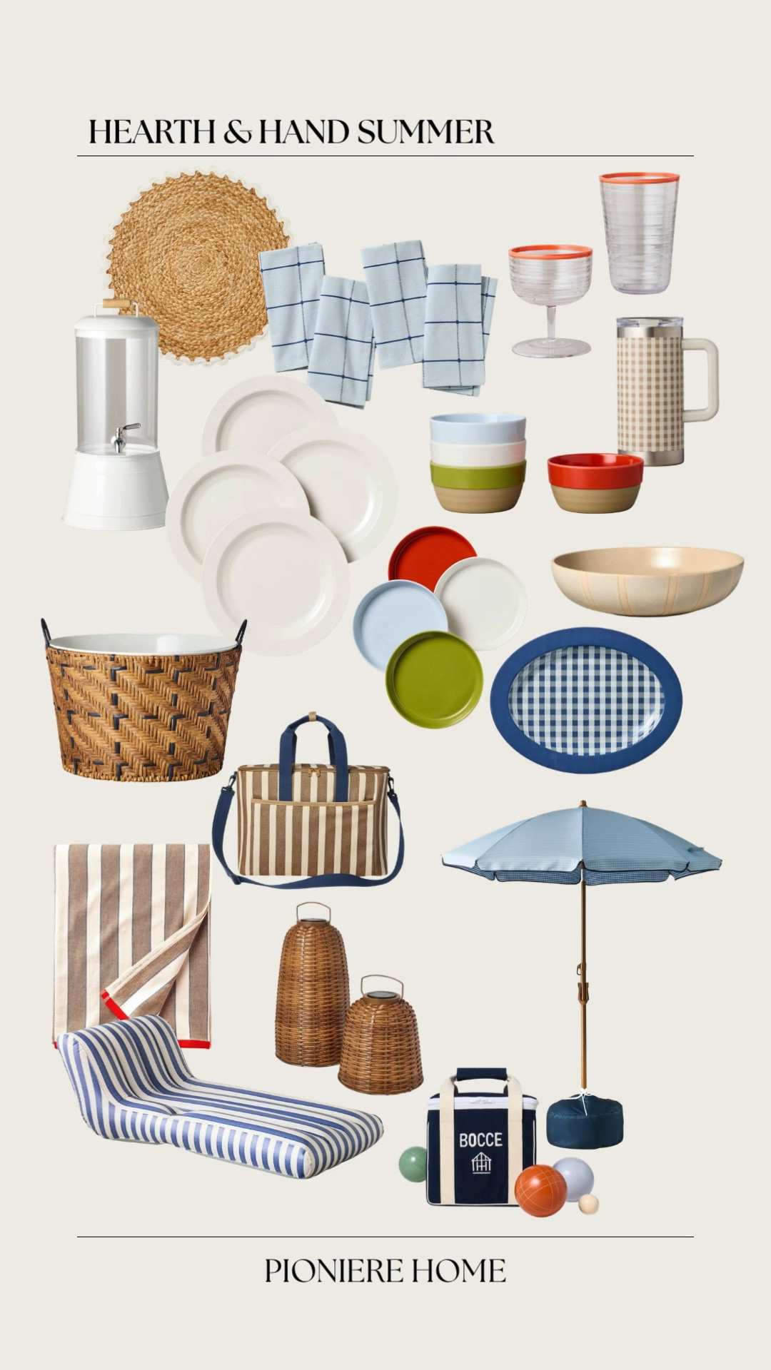 Heath and hand new summer collection. Melamine dinnerware, outdoor games, outdoor entertaining, summer home, outdoor umbrella, affordable home finds,

#LTKSeasonal #LTKSaleAlert #LTKHome