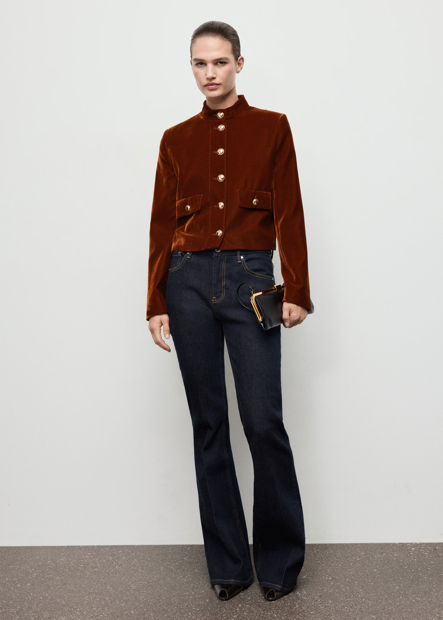 Velvet jacket with buttons | Mango (US/MX/AU)