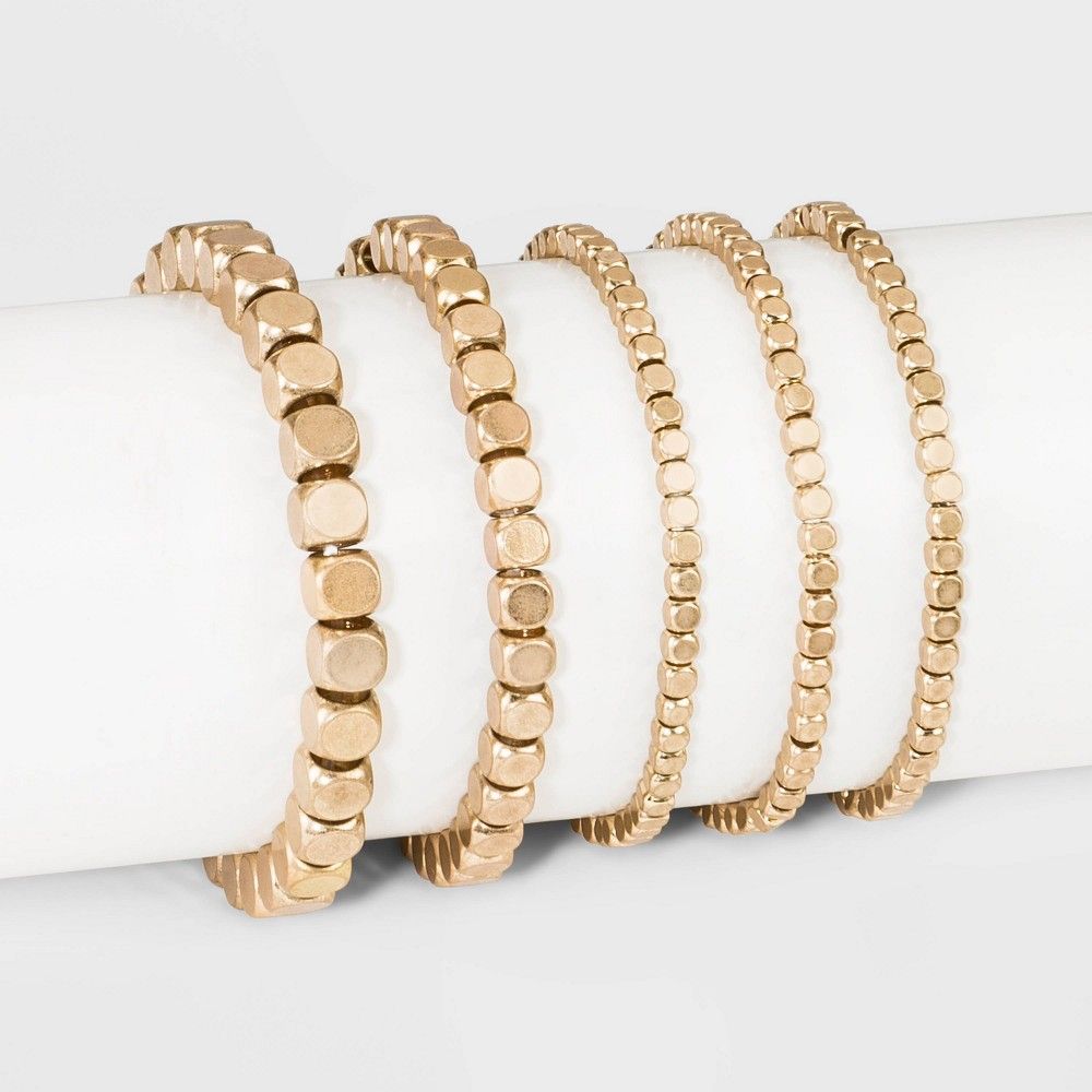 Metal Bracelet - Universal Thread Gold, Women's, Light Gold | Target