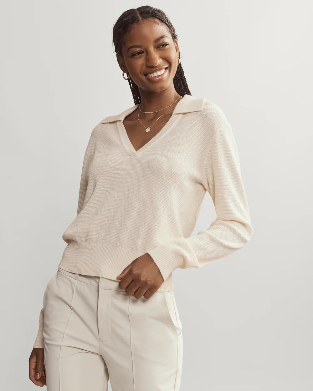 Birdie Sweater Long Sleeve Polo | Rhone