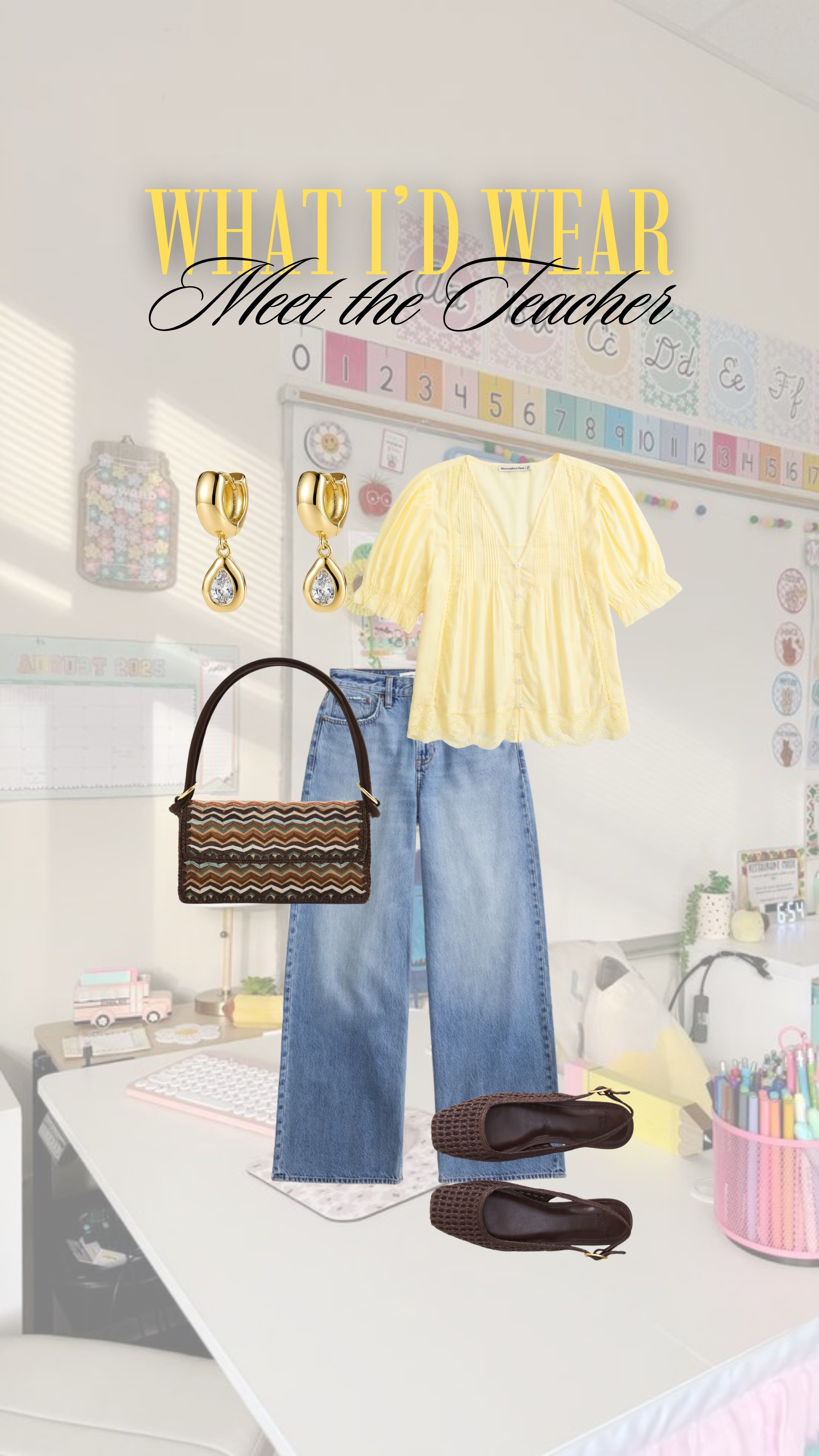 The perfect outfit to meet the teacher! 

flats, shoulder bag, jeans, anti-pooch 

 #LTKgrwm #LTKootd #LTKMidsize
