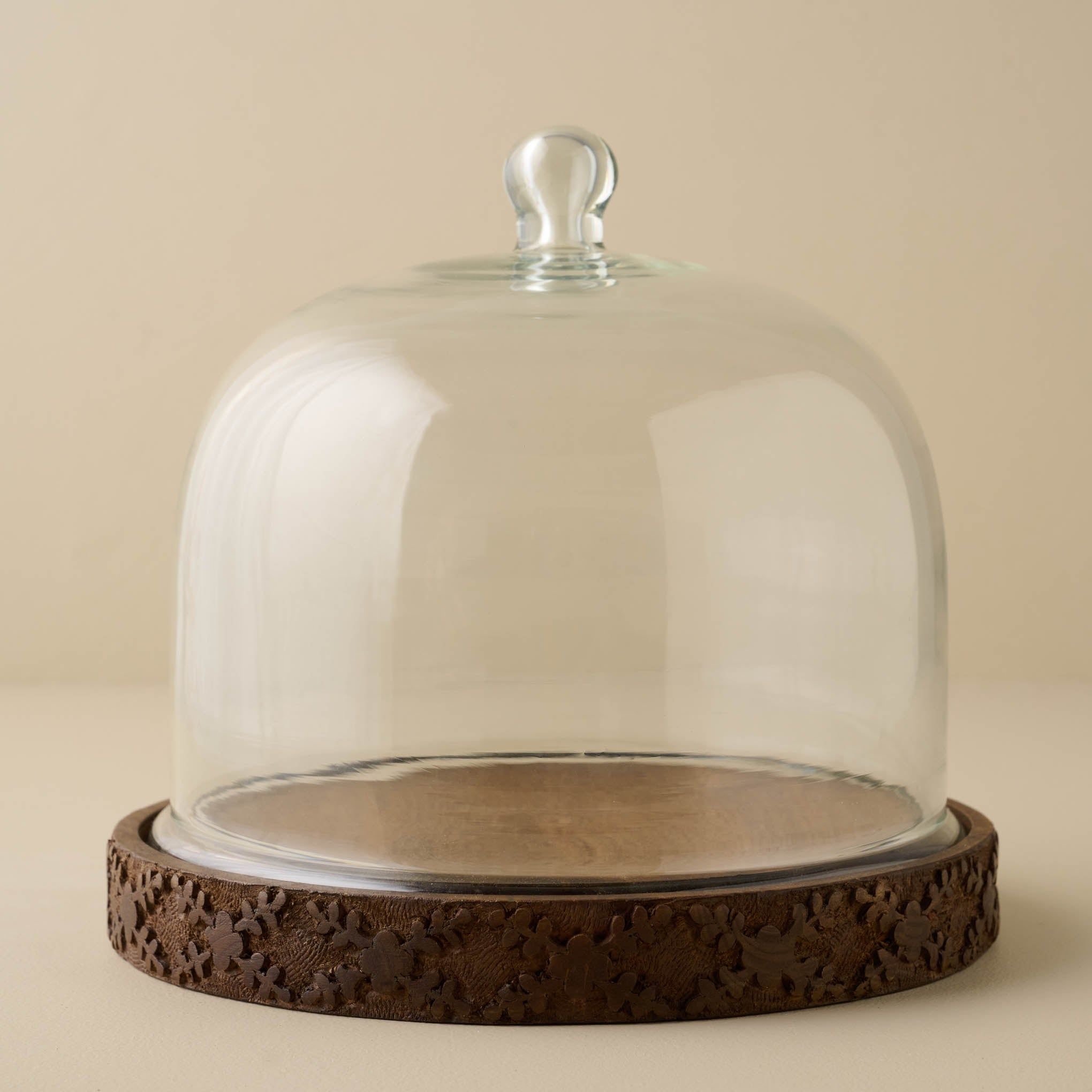 Laurie Carved Wood Cake Dome | Magnolia