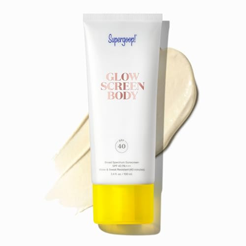 Supergoop! Glowscreen Body SPF 40 PA+++, 3.4 fl oz - Body Lotion + Broad Spectrum Sunscreen with Subtle Shimmer - Adds Instant Glow & Hydration - Contains White Stargrass & Coconut Alkanes | Amazon (US)