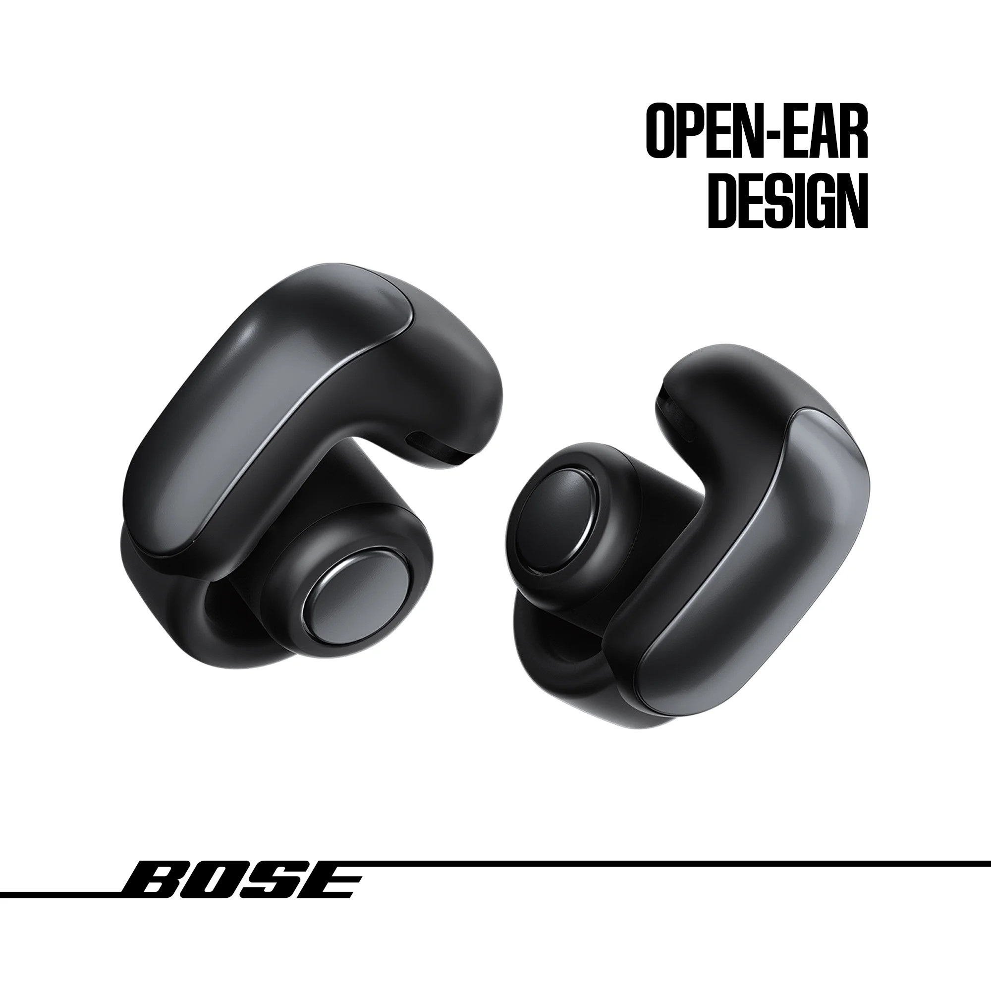 Bose Ultra Open Earbuds, Bluetooth Wireless Open Ear Headphones, Black | Walmart (US)