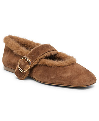 Women's Mella Plush Buckle Mary Jane Flats | Macy's