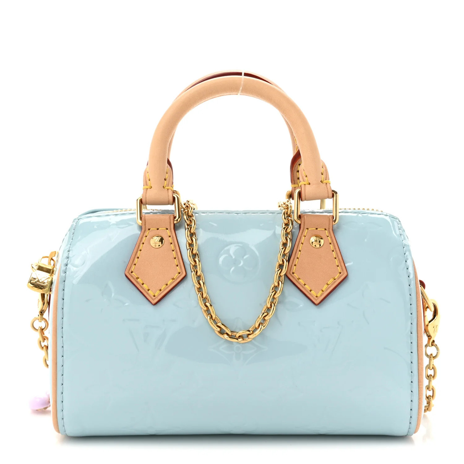 Louis Vuitton Vernis Monogram Nano Speedy Sky 1726118 | FASHIONPHILE (US)