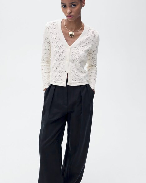 Mango Openwork Detail Knit Cardigan | JD Williams (UK)