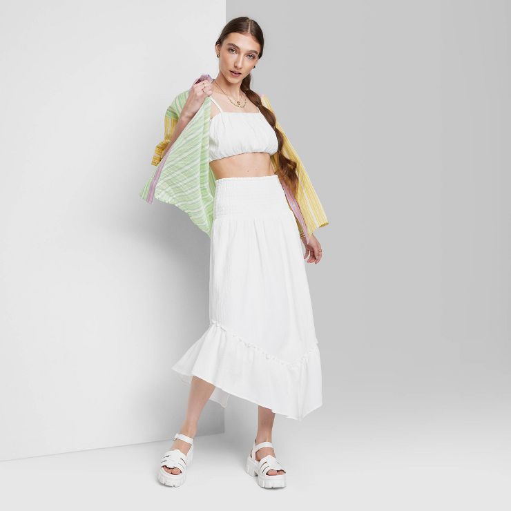 Women's Woven Handkerchief Hem Midi Skirt - Wild Fable™ | Target