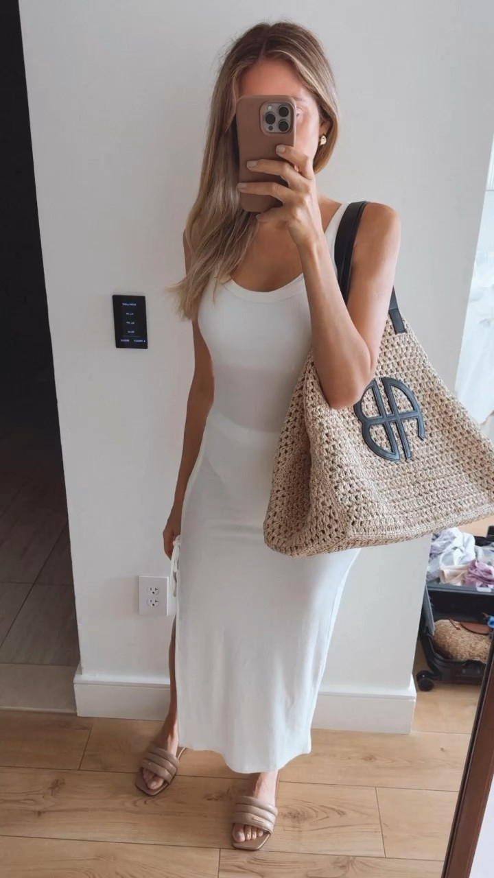 Flattering high waisted bathing suit from Amazon and ultra stretchy and comfortable cover up dress 
They both run tts , wearing  a size small 


#LTKOver40 #LTKTravel #LTKSwim