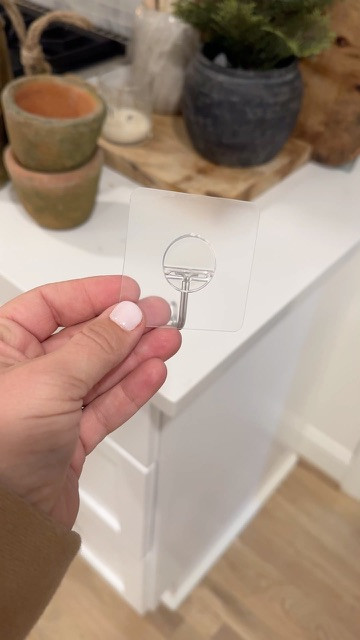 Clear adhesive Hooks - perfect for temporary decor. 

 #LTKHoliday