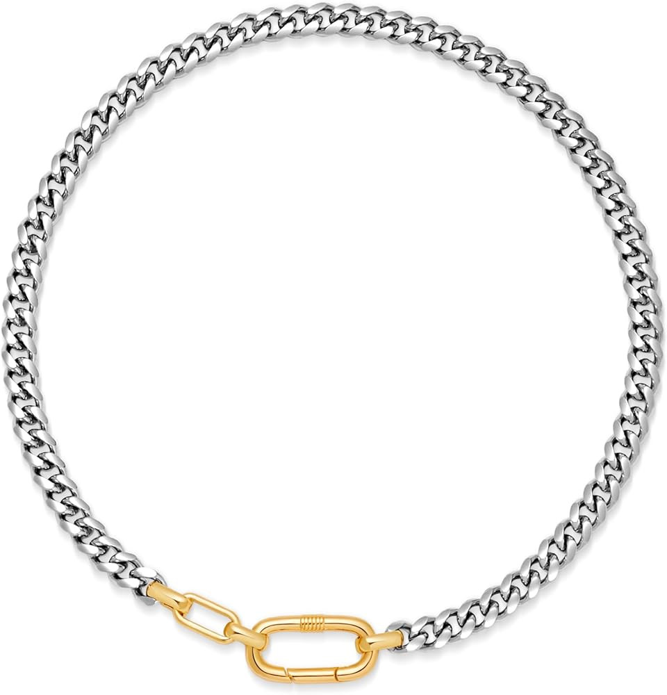 MUYAN Statement Chunky Cuban Link Choker Necklace for Women Men Unisex Chunky Necklace Trendy Pun... | Amazon (US)