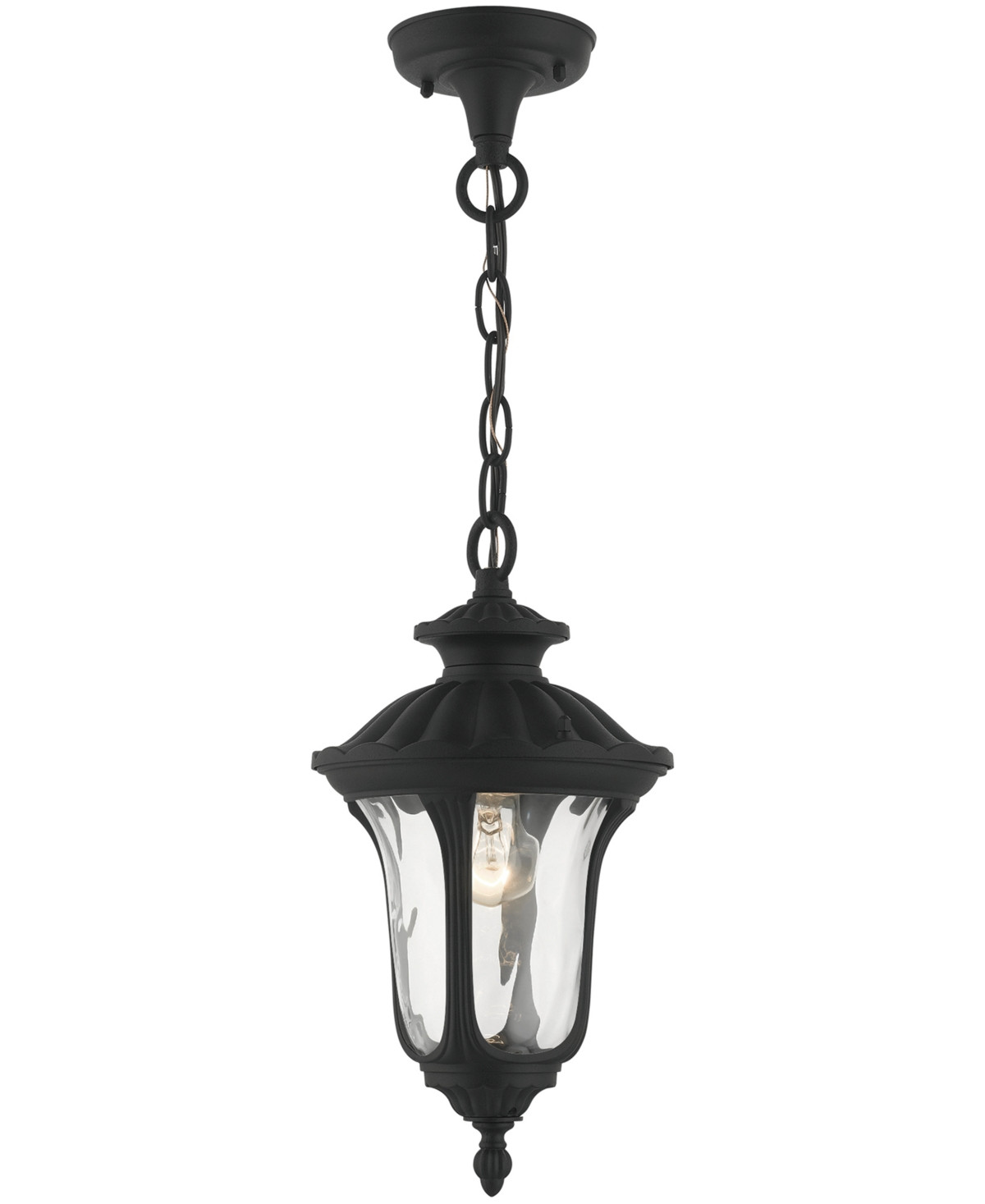 Livex Oxford 1 Light Outdoor Pendant Lantern - Textured Black | Macy's