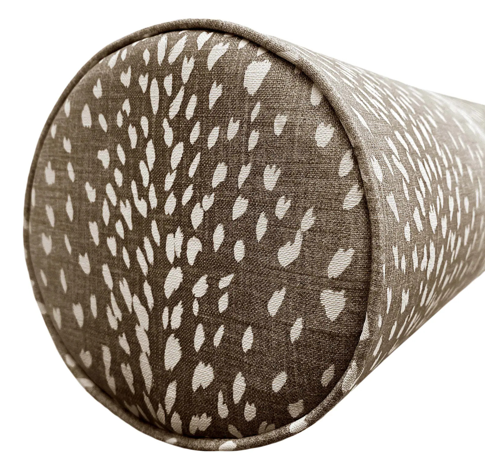 The Bolster : Antelope Linen Print // Mocha | bed decor | brown animal print | brown bolster | | Etsy (Global)