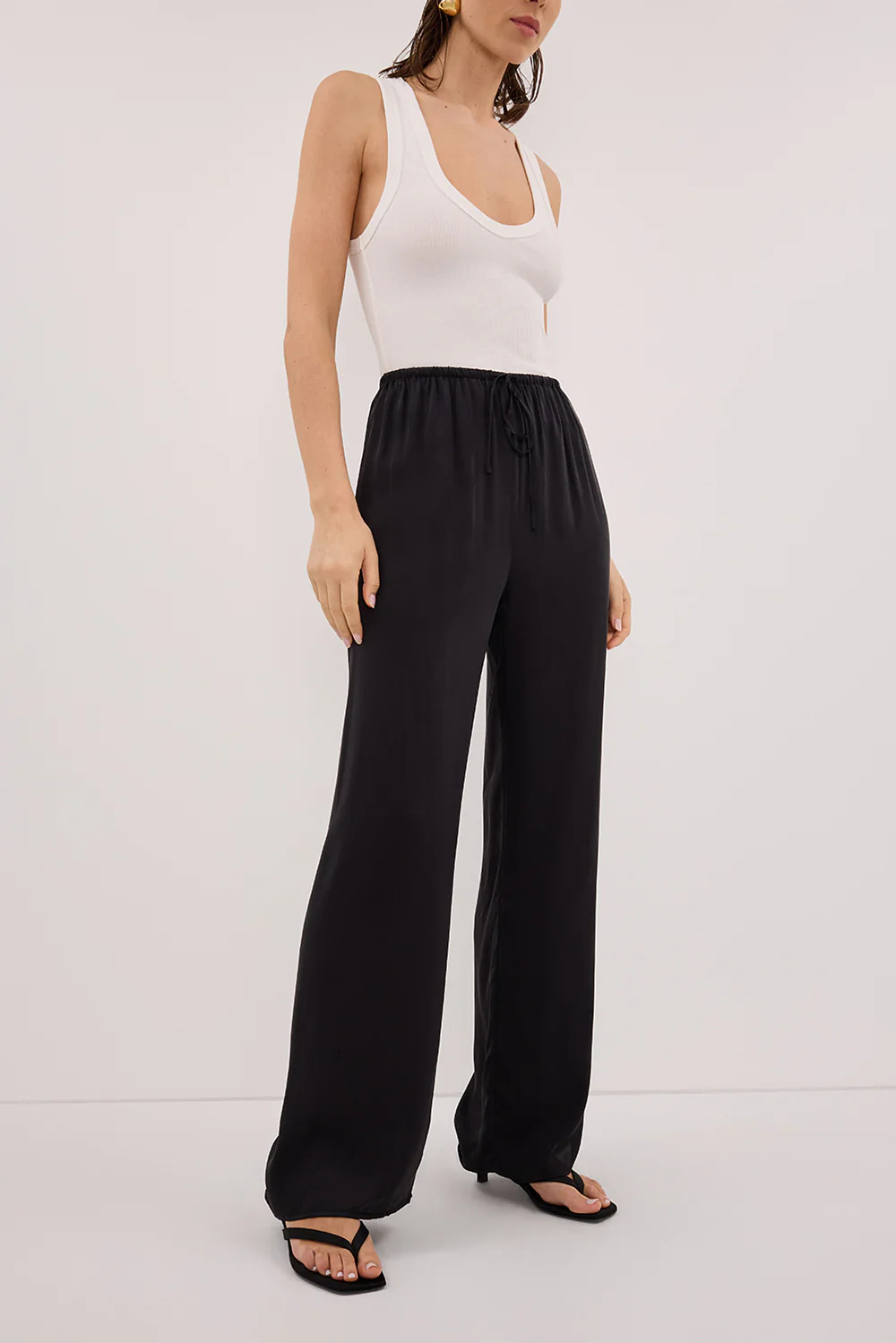 PERCY BLACK SILK PANT | DISSH
