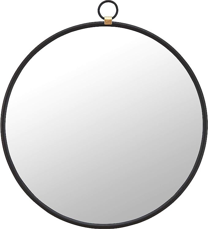 FirsTime & Co.® Marshall Black Round Mirror, American Crafted, Satin Black, 32.5 x 1 x 36 , | Amazon (US)
