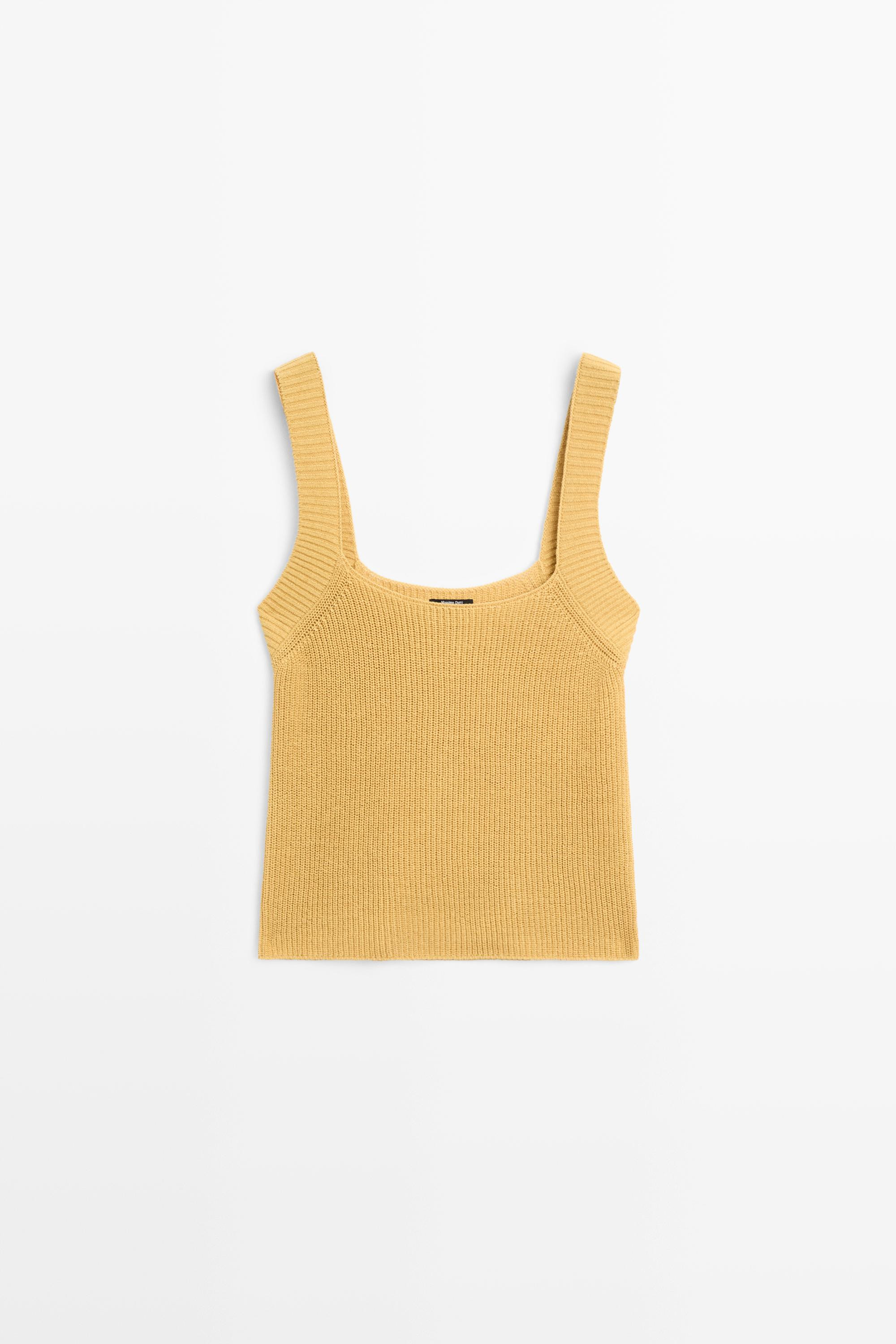 Ribbed knit tank top | Massimo Dutti US
