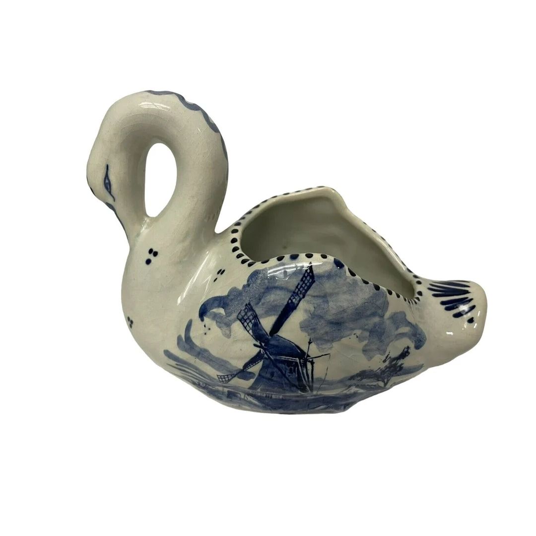 Vintage Delfts Blue Dutch Swan Planter Floral Delftware - Etsy Canada | Etsy (CAD)